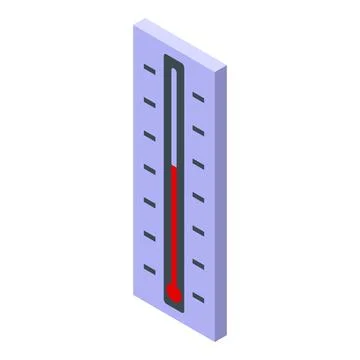 Vertical thermometer showing increasing temperature on celsius scale Stock Illustration