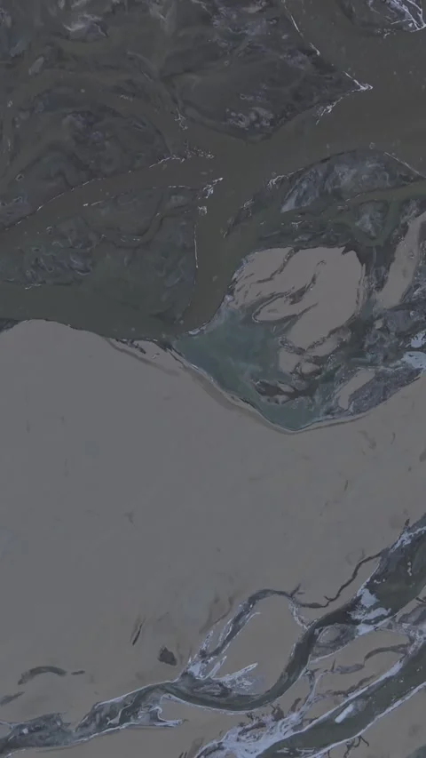 Vertical Tibet Earth Texture Aerial View Drone Nature Abstract Stock Footage 327680612