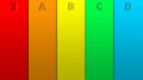 Vertical tier list template Stock Illustration
