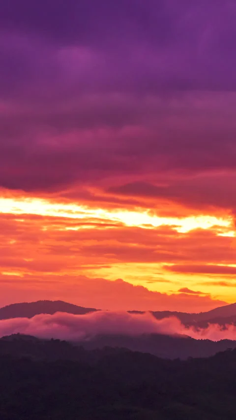 Vertical Time-lapse Blue sky white cloud mountain Tropical landscape 動画素材 331273074