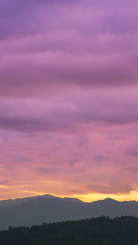 Vertical Time-lapse Blue sky white cloud mountain Tropical landscape Video stock 331273197
