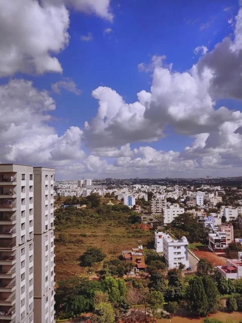 Vertical time lapse of clouds in Bangalore Stock Footage 223731477