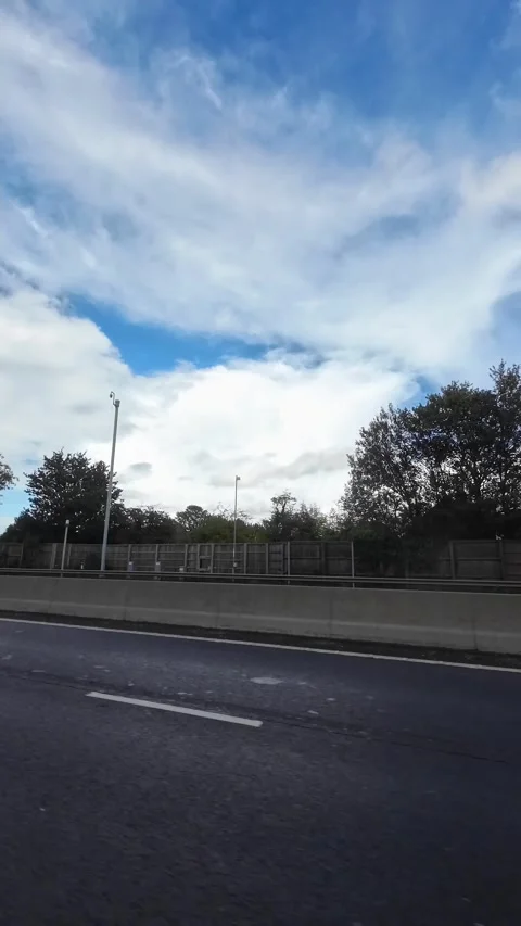 Vertical Time Lapse. Coventry to Manchester Motorways Travel of England Stock Footage 317481774