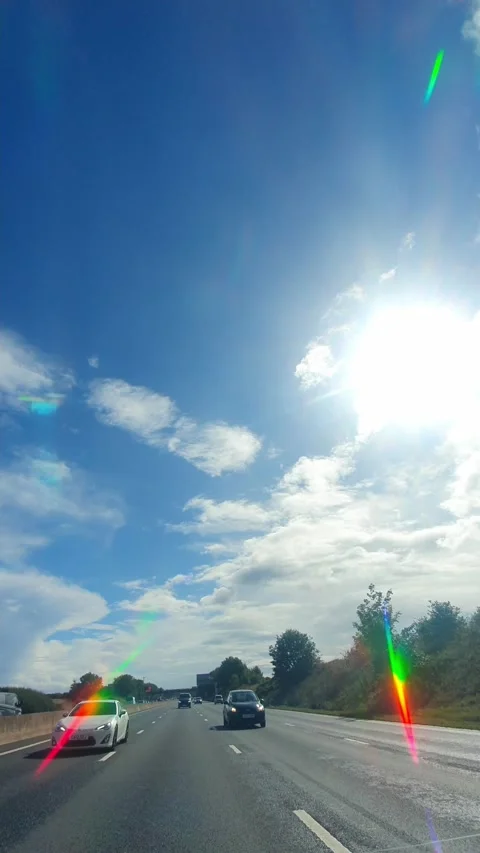 Vertical Time Lapse. Coventry to Manchester Motorways Travel of England Stock Footage 318406933