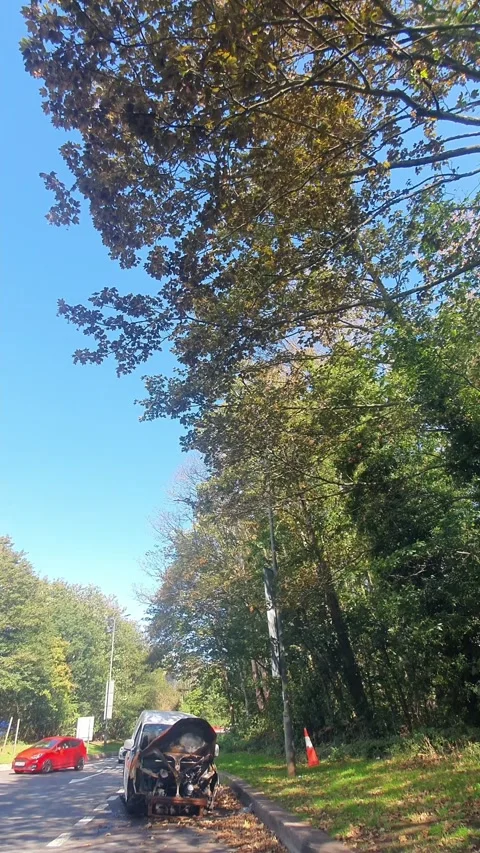 Vertical Time Lapse. Coventry to Manchester Motorways Travel of England Stock Footage 318407221