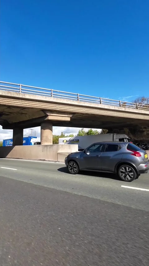 Vertical Time Lapse. Luton to Coventry Motorways Travel of England Stock Footage 317474654