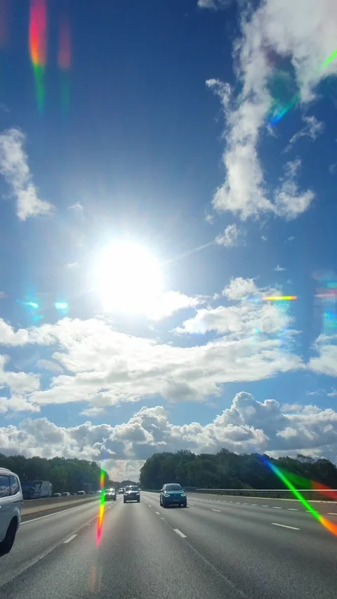 Vertical Time Lapse. Luton to Coventry Motorways Travel of England 스톡 동영상 318415920