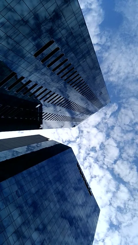 Vertical time lapse of the we work office building downtown Buenos Aires Stock Footage 154329695