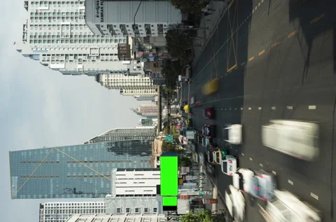 Vertical timelapse of Bangkok's downtown. Stock Footage 166486649