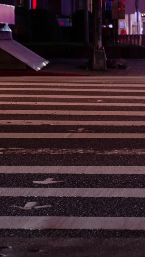 Vertical timelapse low angle view to the asphalt crossing street at interse.. Stock Footage 253386509
