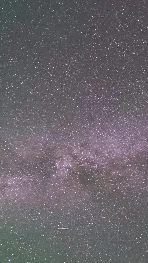 Vertical Timelapse of Milky Way and Meteor Showers over Desert 스톡 동영상 345367224