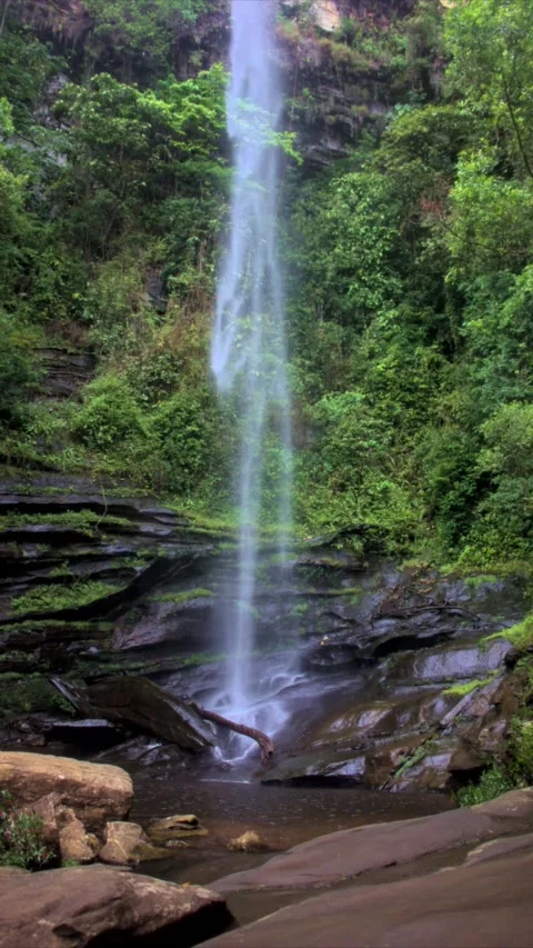 Vertical timelapse from a waterwall close to Belo Horizonte City, Minas Gerais S Stock Footage 226606286