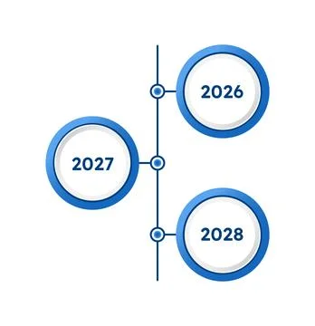Vertical timeline design infographic 3 steps Illustrazione stock