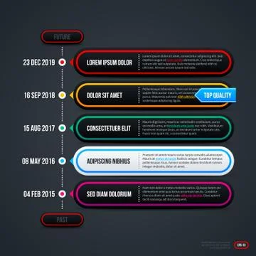 Vertical timeline. EPS10. Stock Illustration