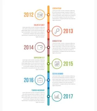 Vertical Timeline Stockillustratie