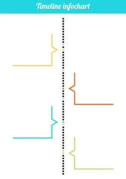 Vertical timeline inforchart Stock Illustration