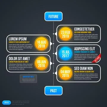 Vertical timeline with transparent elements. EPS10. Stock Illustration