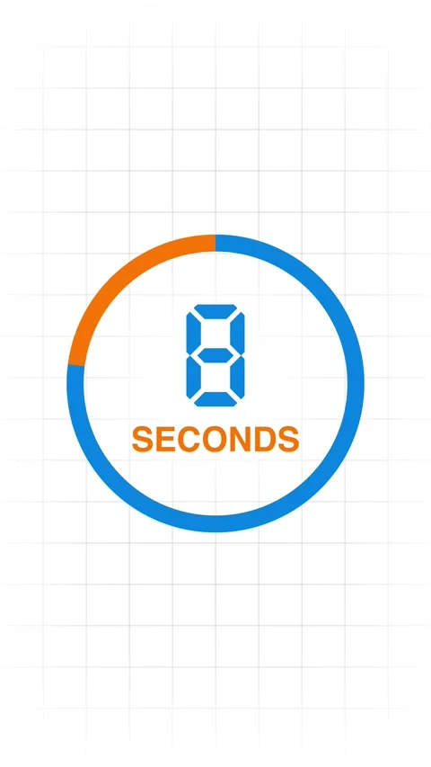 Vertical timer countdown 15 seconds on circle shape. Countdown timer animation f Stock Footage 315177193