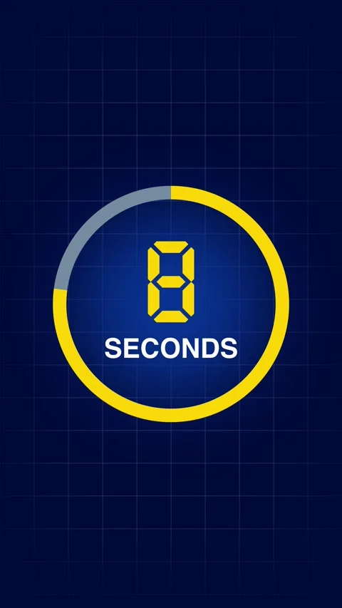 Vertical timer countdown 15 seconds on circle shape. Countdown timer animation f Stock Footage 315177196