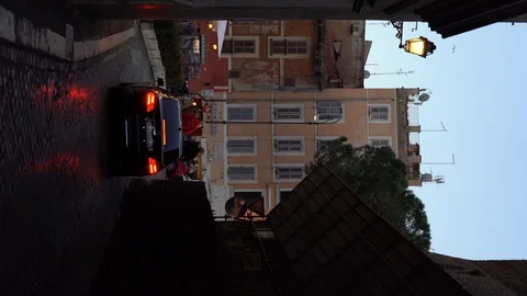 Vertical tiny typical street Stock Footage 125782986