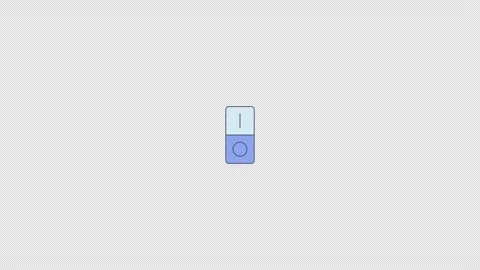 Vertical toggle switch flat UI overlay element animation Stock Footage 336186879
