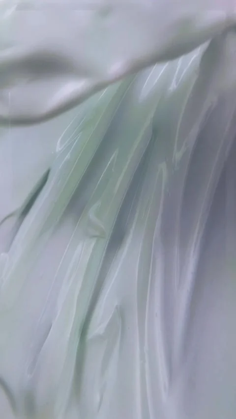 Vertical top down view of stirring beauty cream from bottom to top. Suitabl.. Stock Footage 339305203