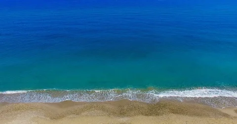 Vertical Top Down View Of Waves Breaking On Golden Beach Good Vertical Wipe Stock Footage 98841521