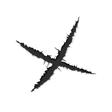 Vertical trace of monster claw Stock Illustration