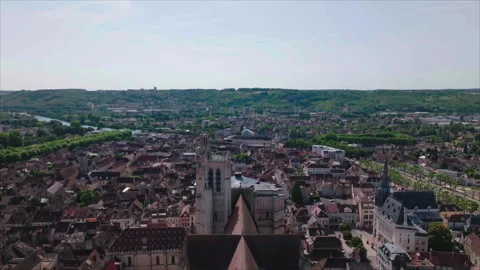 Vertical tracking drone of cathedral rear Stock Footage 342515717