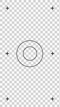 Vertical tracking markers with double concentric circle isolated Stock Illustration