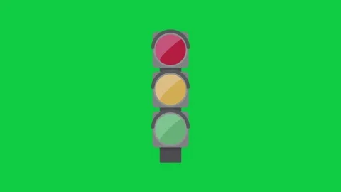 Vertical traffic light on green background for regulation. Stock Footage 296634752