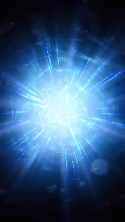 Vertical Travel Into the Sci Fi Light Background 4K Loop Stock Footage 270441370