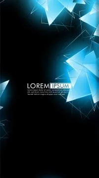 Vertical triangle background. Abstract composition of 3D triangles. Modern ge Illustrazione stock