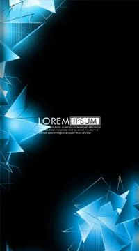 Vertical triangle background. Abstract composition of 3D triangles. Modern ge Illustrazione stock