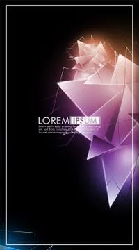 Vertical triangle background. Abstract composition of 3D triangles. Modern ge イラスト素材