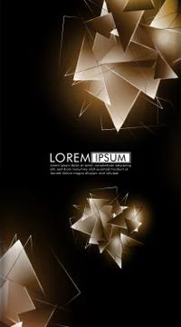 Vertical triangle background. Abstract composition of 3D triangles. Modern ge イラスト素材