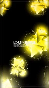 Vertical triangle background. Abstract composition of 3D triangles. Modern ge Illustrazione stock