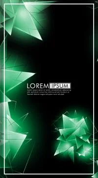 Vertical triangle background. Abstract composition of 3D triangles. Modern ge Illustrazione stock