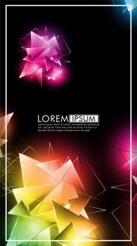 Vertical triangle background. Abstract composition of 3D triangles. Modern ge Stock Illustration