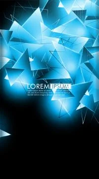 Vertical triangle background. Abstract composition of 3D triangles. Modern ge イラスト素材