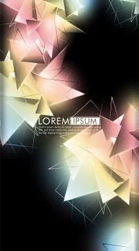 Vertical triangle background. Abstract composition of 3D triangles. Modern ge Stock Illustration