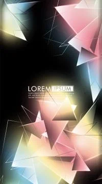 Vertical triangle background. Abstract composition of 3D triangles. Modern ge Stock Illustration