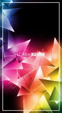 Vertical triangle background. Abstract composition of 3D triangles. Modern ge Stock Illustration