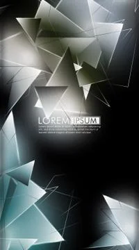 Vertical triangle background. Abstract composition of 3D triangles. Modern ge Stock Illustration