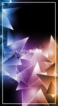 Vertical triangle background. Abstract composition of 3D triangles. Modern ge Stock Illustration