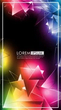 Vertical triangle background. Abstract composition of 3D triangles. Modern ge Stock Illustration