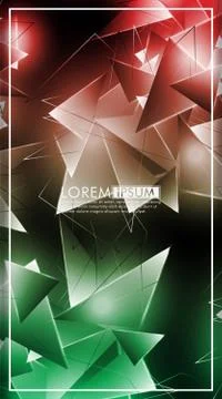 Vertical triangle background. Abstract composition of 3D triangles. Modern ge Stock Illustration