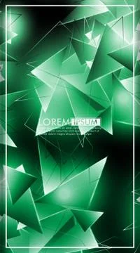 Vertical triangle background. Abstract composition of 3D triangles. Modern ge Stock Illustration