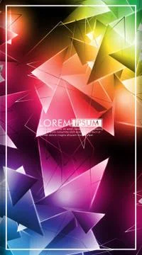 Vertical triangle background. Abstract composition of 3D triangles. Modern ge Stock Illustration