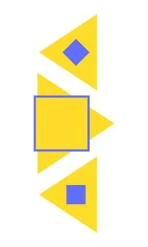 Vertical triangle pattern yellow brochure element design 스톡 일러스트